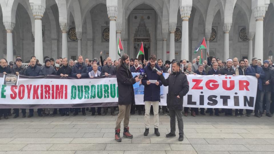 Gazze'deki zulümlere 'dur demek' için Ankaralılar bir araya geldi / Ankara'da Siyonistlerin Zulmü Protesto Edildi
