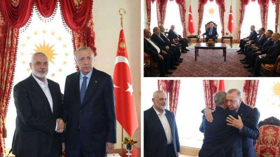 Her Taraf / Türkiye'nin habercisi / Cumhurbaşkanı Erdoğan ve Hamas lideri Haniye, Dolmabahçe'de görüştü