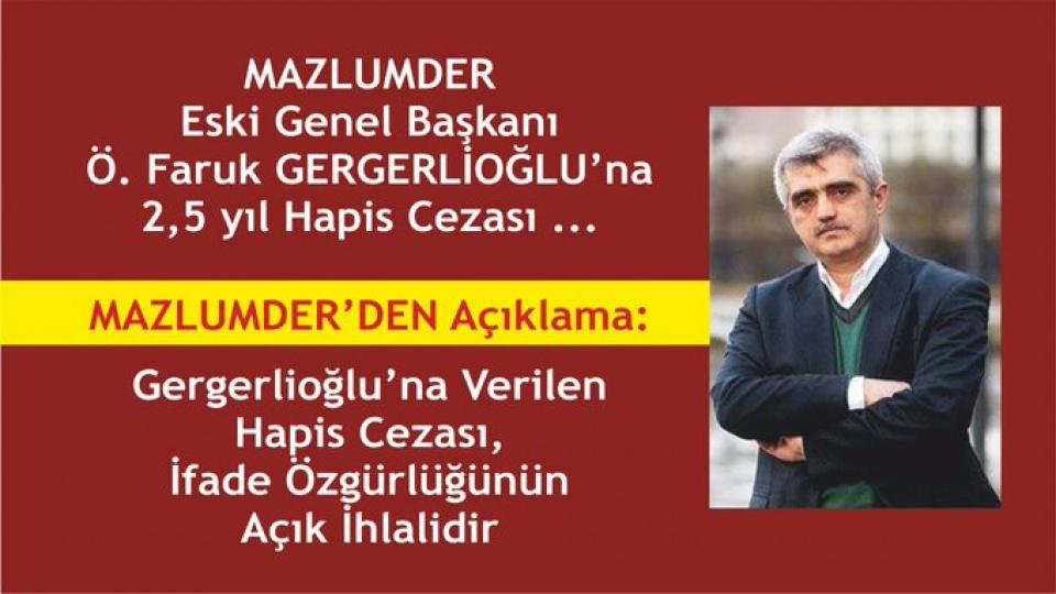Gergerlioğlu, Kanser vakalarının araştırılmasını istedi / Gergerlioğlu'na 2,5 yıl Hapis Cezası. Mazlumder: İfade Özgürlüğünün Açık İhlalidir!