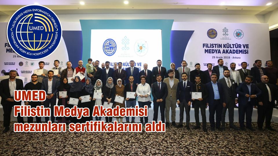 UMED Filistin Medya Akademisi mezunları sertifikalarını aldı