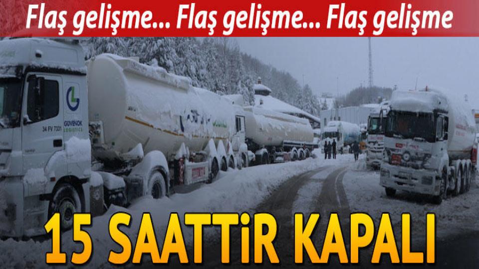 Bolu Dağı 15 saattir ağır araçlara kapalı