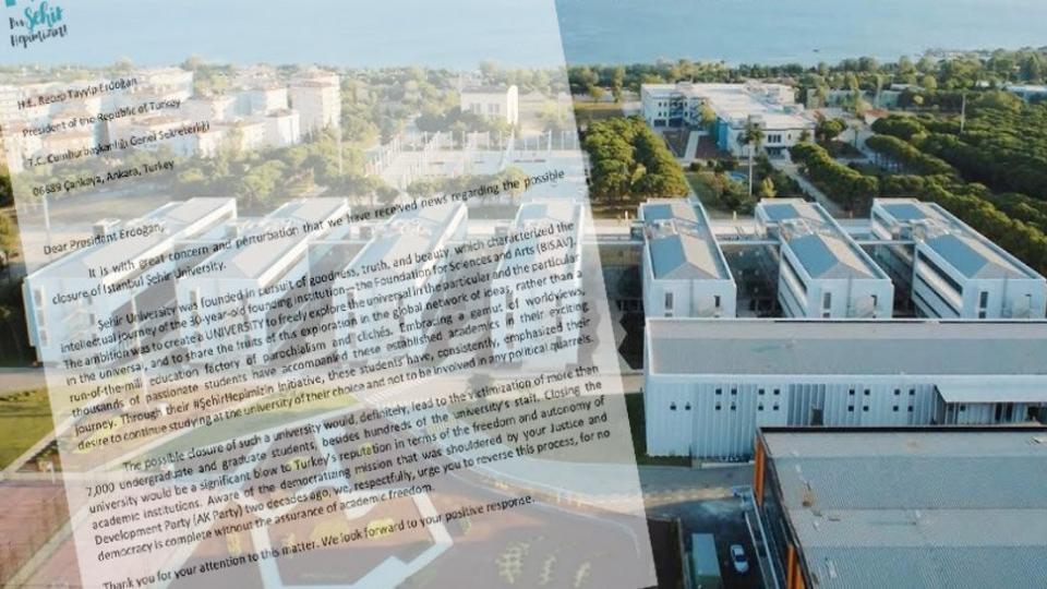 Yabancı akademisyenlerden Erdoğan'a mektup: Şehir Üniversitesi'ni kapatmak Türkiye'nin itibarına zarar verir