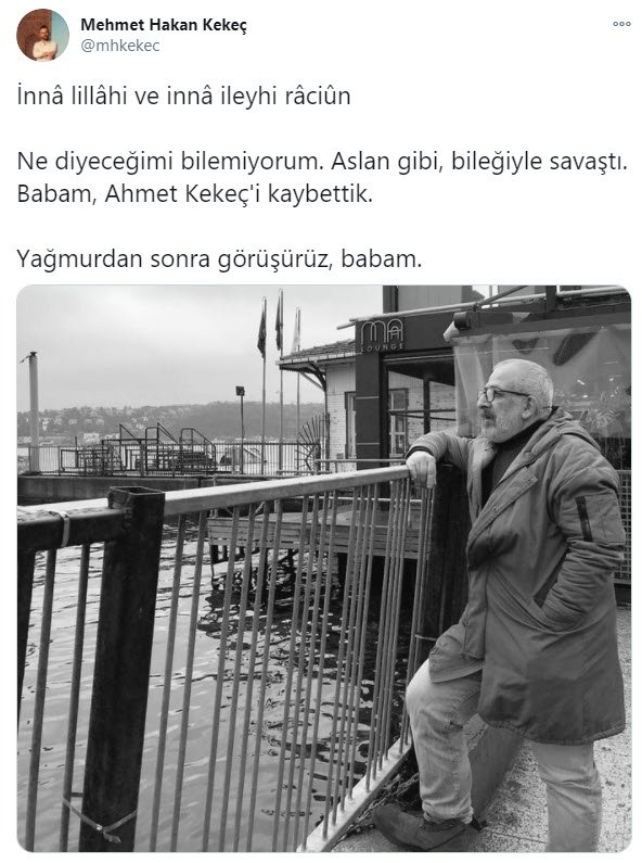 Koronavirüs Tedavisi Gören Gazeteci Ahmet Kekeç Vefat Etti