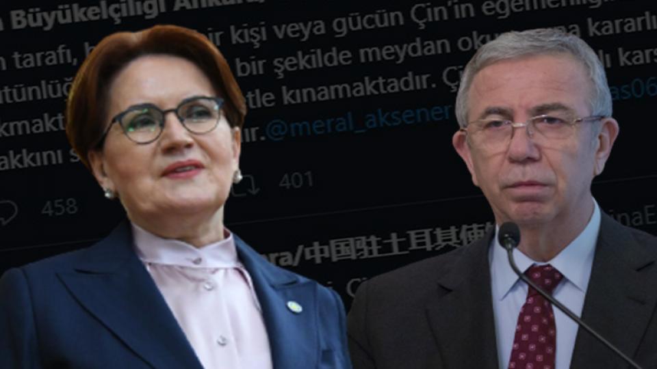 Çin Büyükelçiliği'nden Meral Akşener ve Mansur Yavaş'a tehditkar cevap