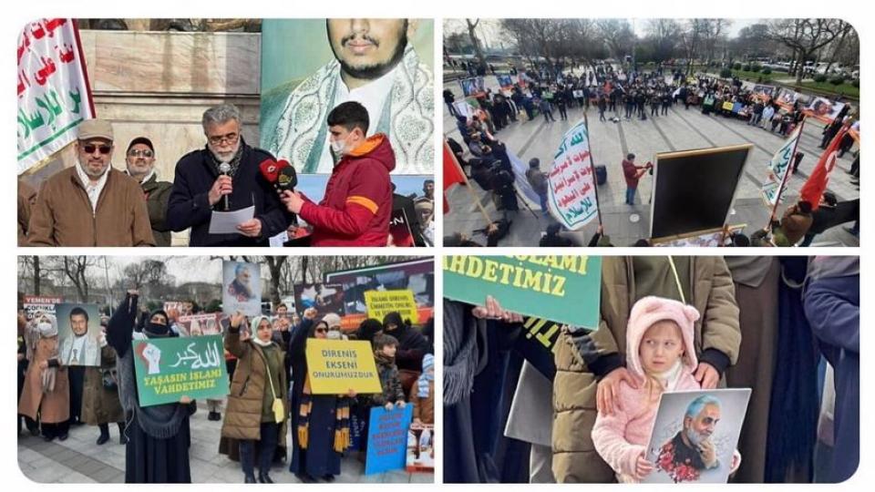 Yemen'i katleden Suudi Arabistan İstanbul'da protesto edildi