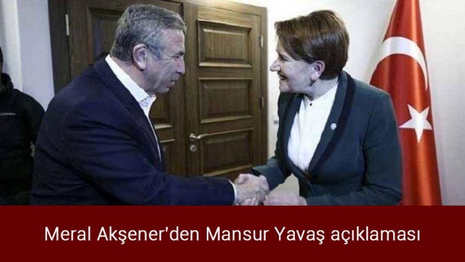 Bu sözleşme istismarı legalleştiriyor / Meral Akşener'den Mansur Yavaş açıklaması