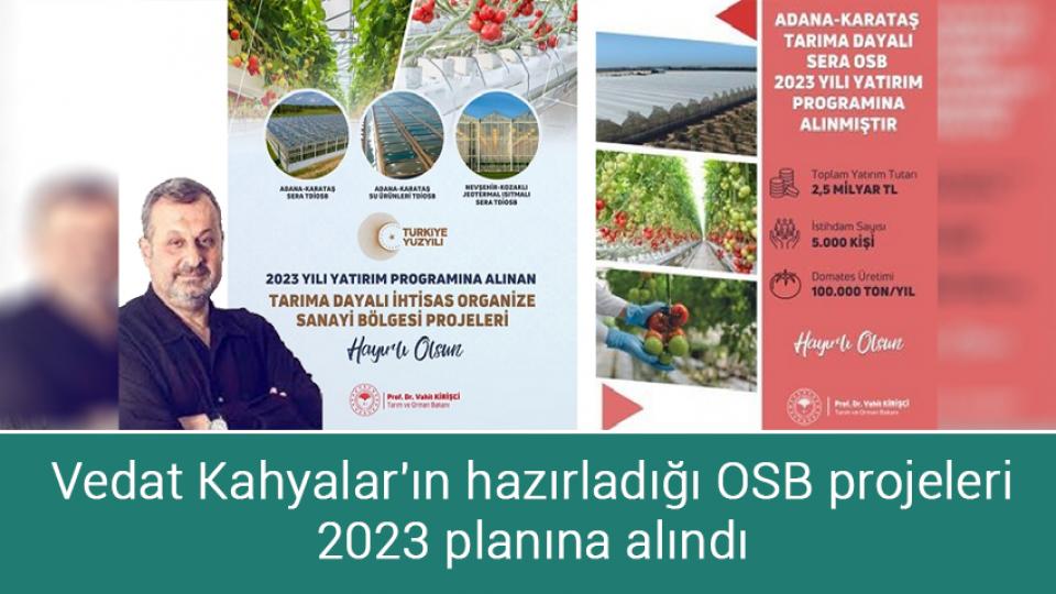 VEDAT KAHYALAR / Olası İran ABD/İsrail savaşı ve Türkiye  / Vedat Kahyalar'ın hazırladığı OSB projeleri 2023 planına alındı