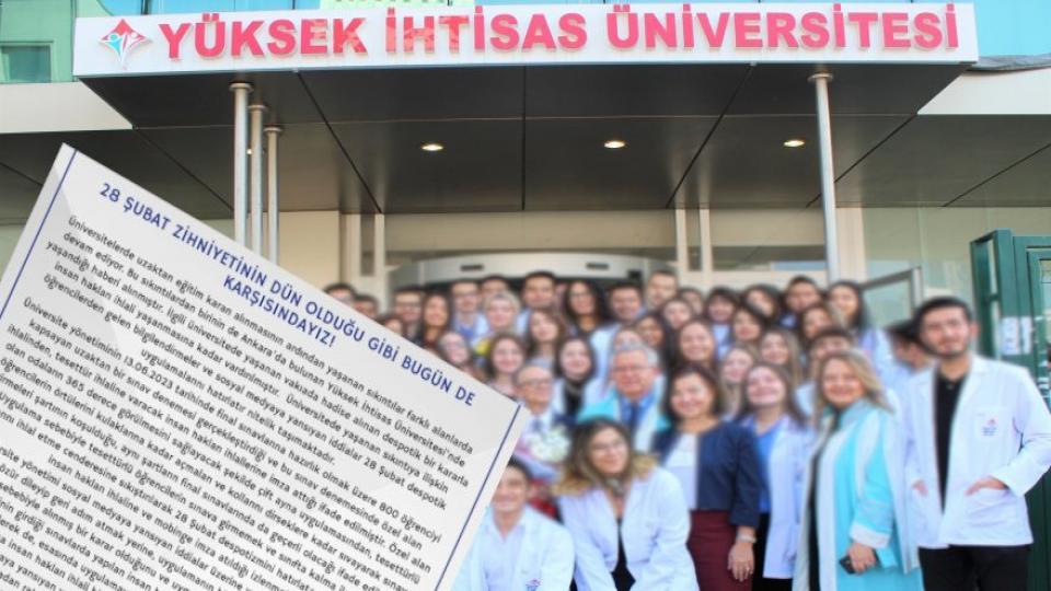 Özgür-Der  Ankara Yüksek İhtisas Üniversitesi'ndeki 28 Şubat Uygulamalarını Kınadı