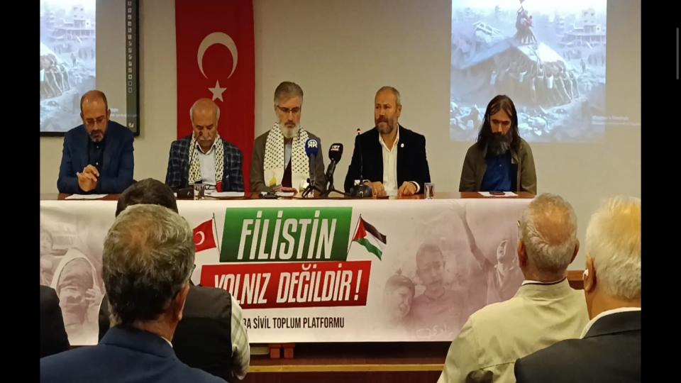 Mazlumder Konya:Filistin bizim kırmızı çizgimizdir. / Ankara'daki STK'lardan Filistin Bildirisi..