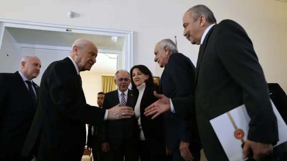 Ahmet Türk'ün de katıldığı DEM Parti heyeti, Numan Kurtulmuş ve Devlet Bahçeli ile görüştü