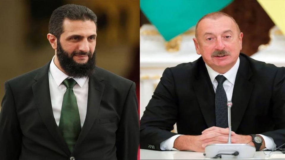 Azerbaycan, Şam Büyükelçiliği'ni 13 yıl sonra yeniden açtı; Aliyev, Şara'yı Bakü'ye davet etti