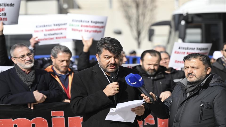 Her Taraf - Türkiyenin habercisi / ANFİDAP’tan ABD Büyükelçiliği önünde “Hangi Ateşkes” protestosu