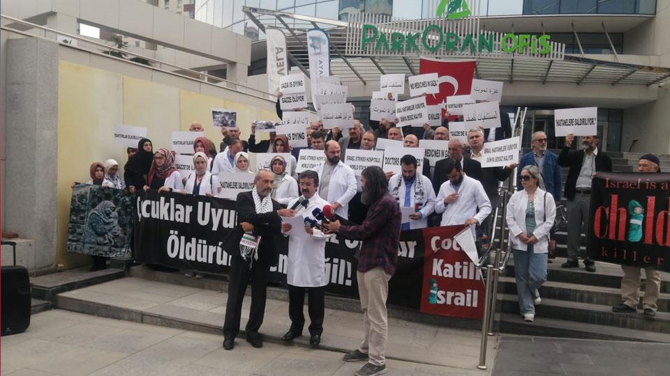 Her Taraf / Türkiye'nin habercisi / Ankara'lı Hekimler İsrail'in Gazze'deki Katliamları nedeniyle ve Dünya Sağlık Örgütü'nü kınadı