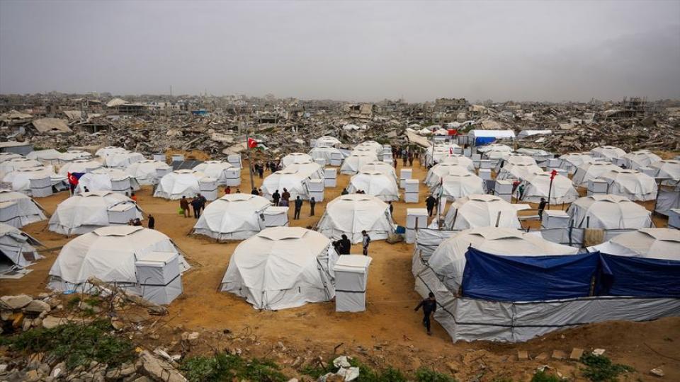 Gazze'de "Yıldız Tilbe Çadır Kenti"nin açılışı yapıldı