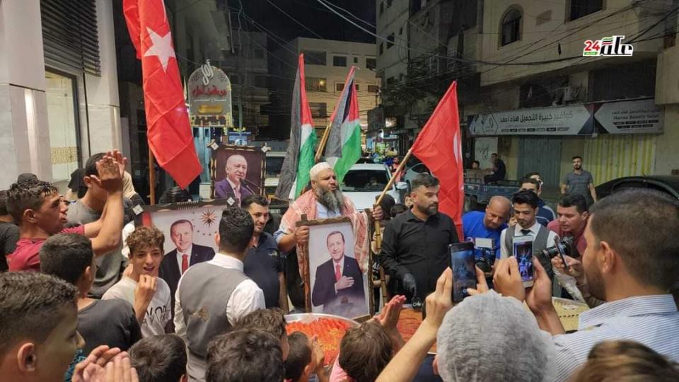 Gazze Halkından  Cumhurbaşkanı Erdoğan Sevinci