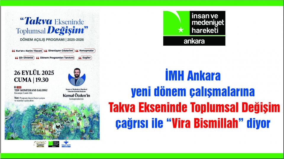İMH Ankara, Yeni Döneme “Takva Ekseninde Toplumsal Değişim” Temasıyla Başlıyor