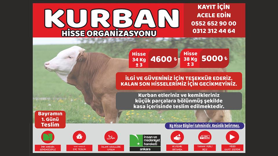 Her Taraf / Türkiye'nin habercisi / İnsan ve Medeniyet Hareketi Ankara kurban organizasyonu yapıyor.