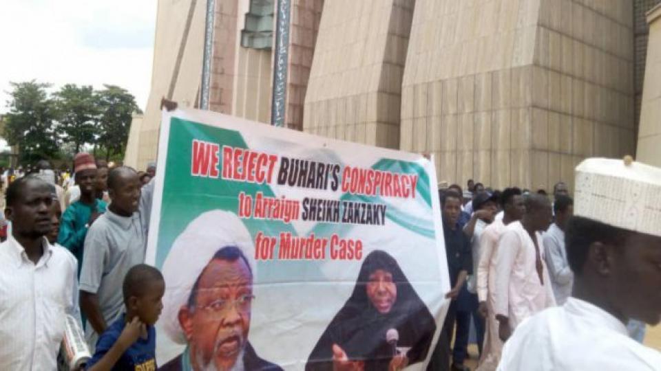 Nijerya'da  Şeyh İbrahim Zakzaki'nin özgürlüğü için yürüyüş 