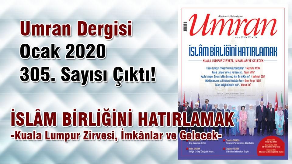 Umran Dergisi Ocak 2020/305. Sayısı Çıktı!